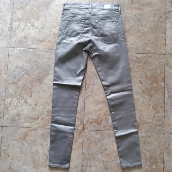 AG Adriano Goldschmied Silver Skinny Jeans - Picture 3 of 6